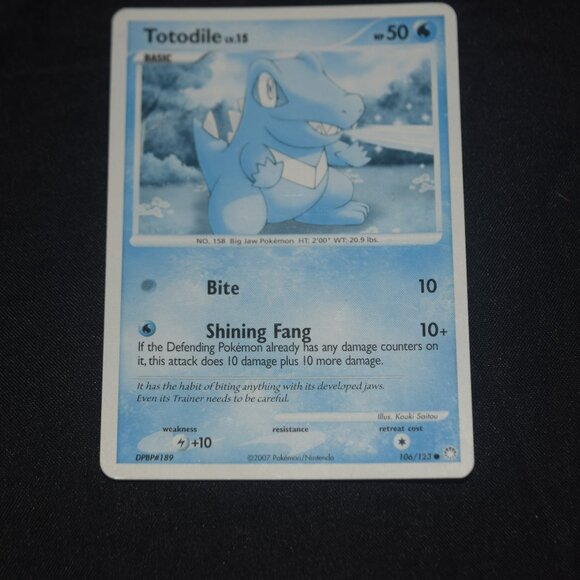 Totodile 106/123 Mysterious Treasures D&P Regular Common Pokémon Card TCG - Picture 1 of 6